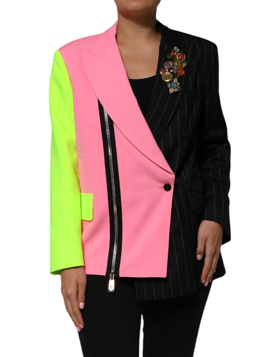 Dolce & Gabbana 46% Cotton 42% Polyester 10% Viscose 2% Elastane blazer in multicolor