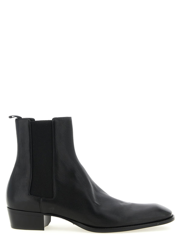 حذاء كاحلSaint Laurent ستانتون — أسود