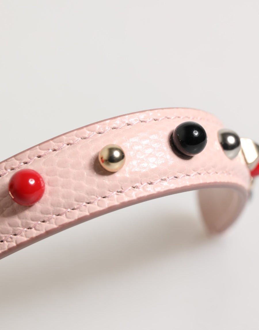 Dolce & Gabbana 100% Calf Leather bag strap in pink