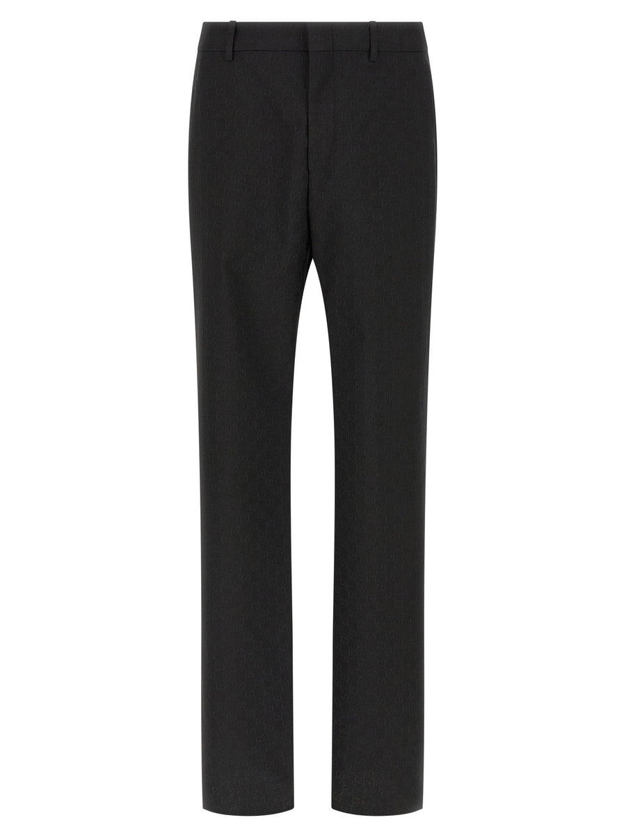 Gucci GG Wool Blend Formal Trousers — black