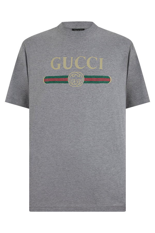 Cotton T-Shirt Grey Melange Melange/multicolour T-shirts