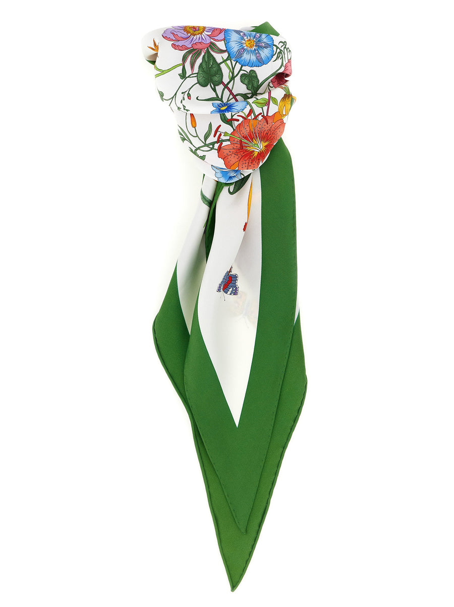 Gucci Flora Scarf — Cream