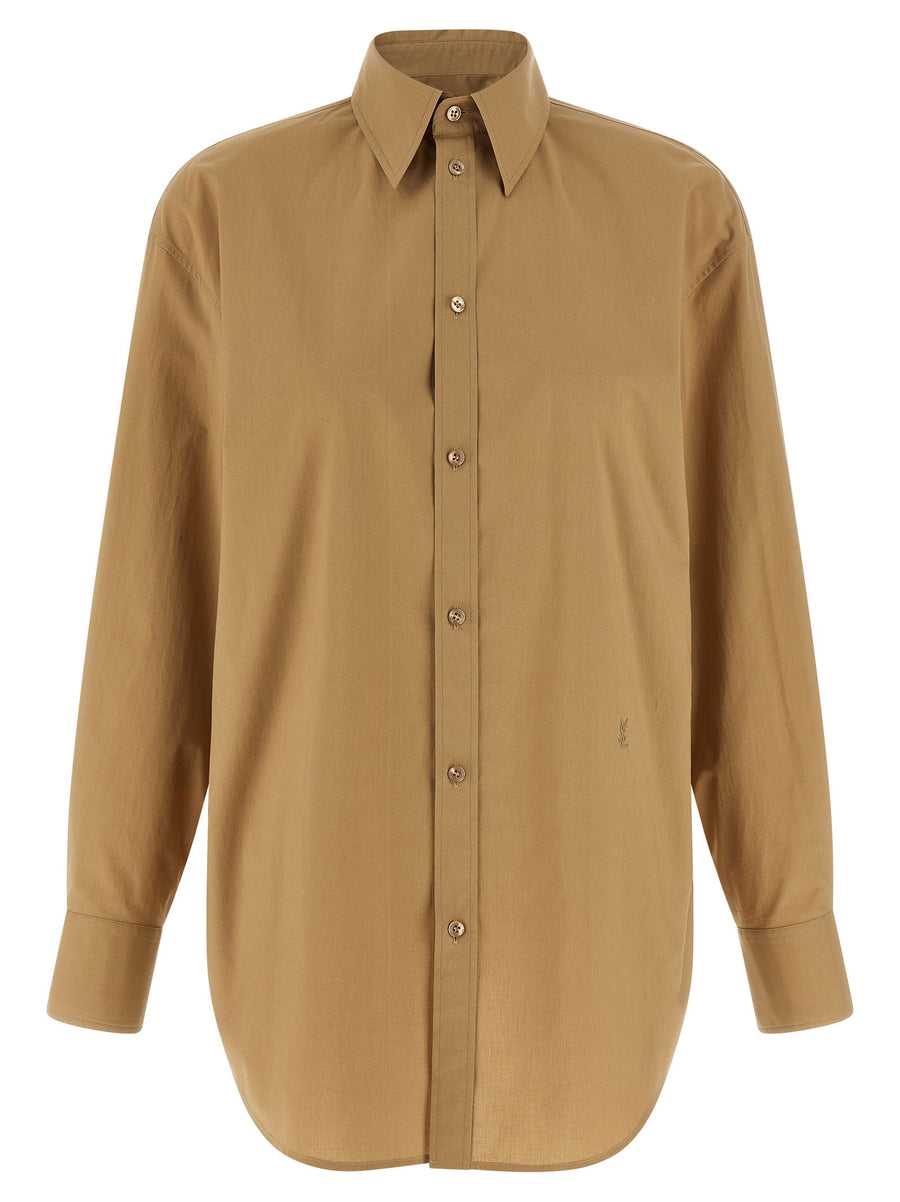 Saint Laurent Cassandre Shirt — Camel