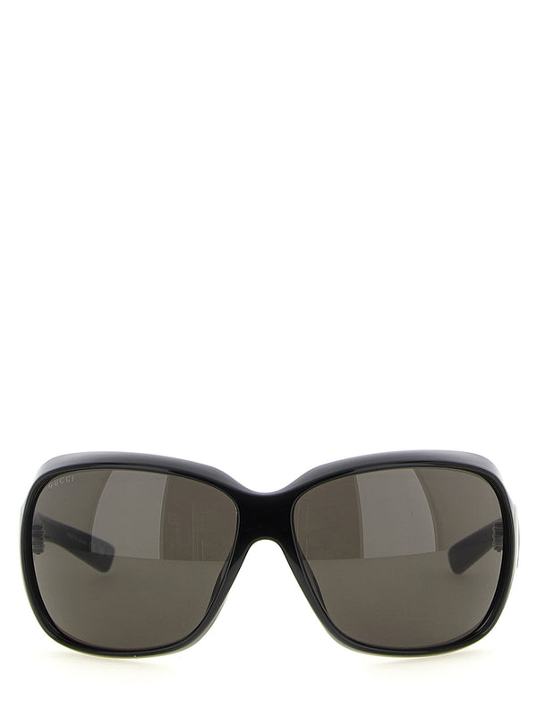 Gucci Square Injection Frame Sunglasses — Black