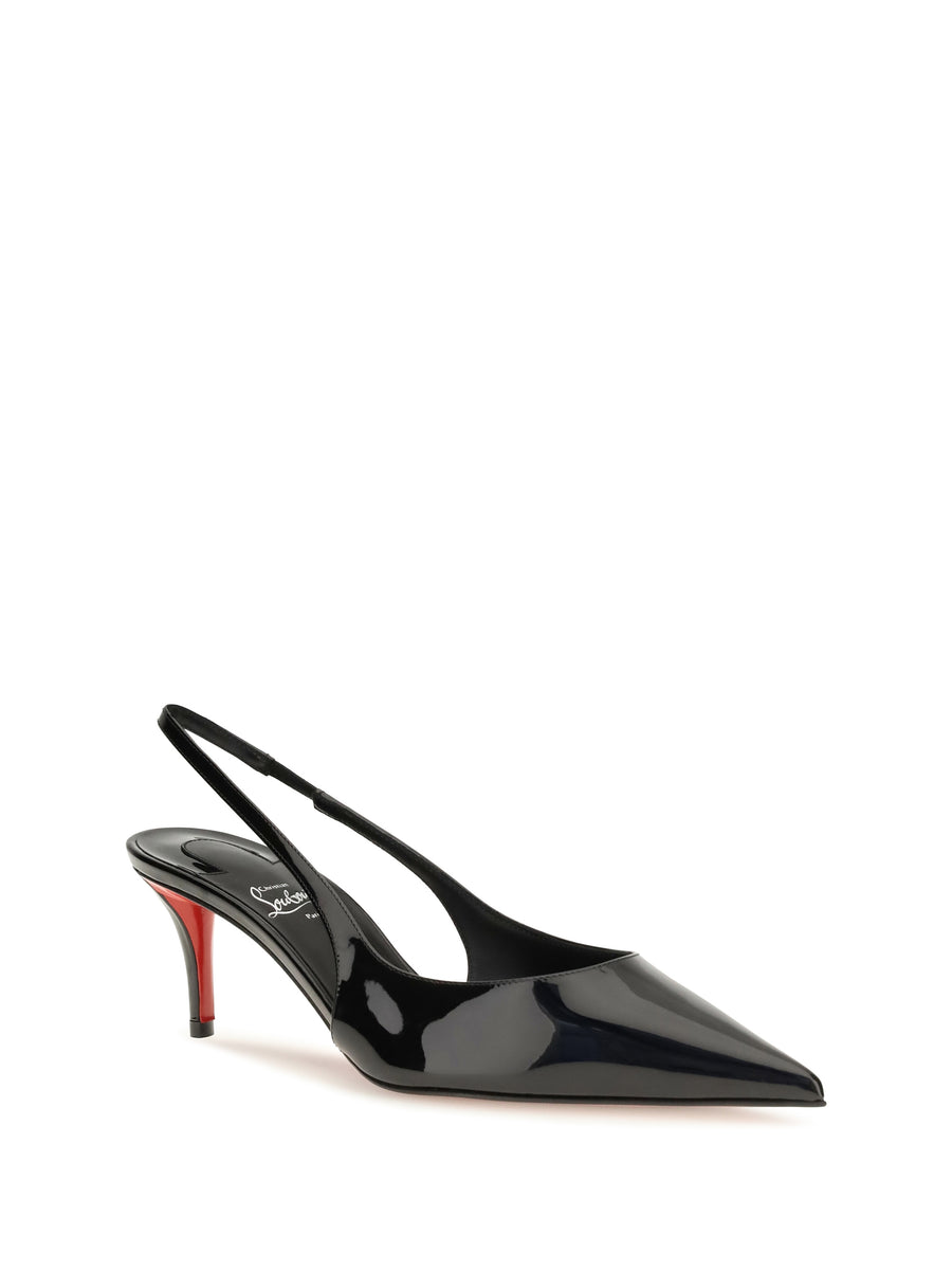 Slingback Pumps Miss Z Black Patent Leather Calf