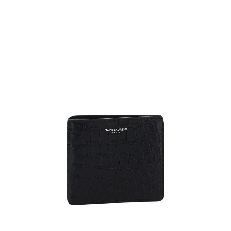 Saint Laurent 100% Calf Leather Bos Taurus wallet in black