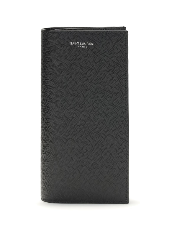 Saint Laurent 100% calf leather wallet in black