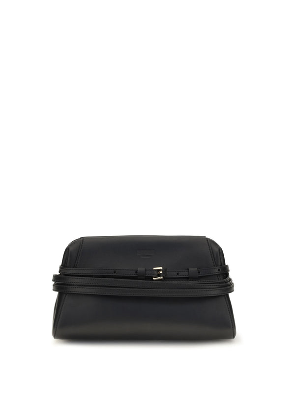 Moschino 100% Goatskin clutch in black
