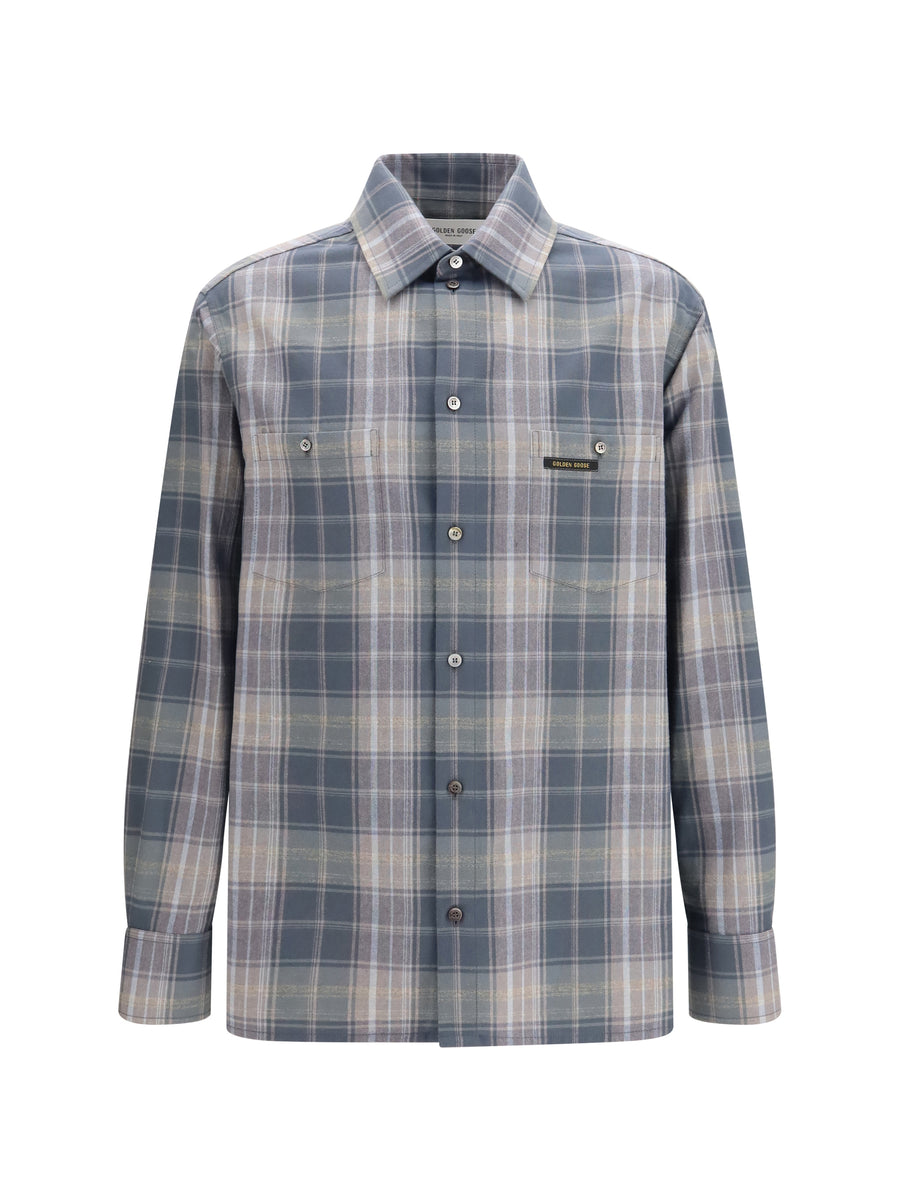 Journey Checked Shirt Balsam Green / Faded Cognac Cotton