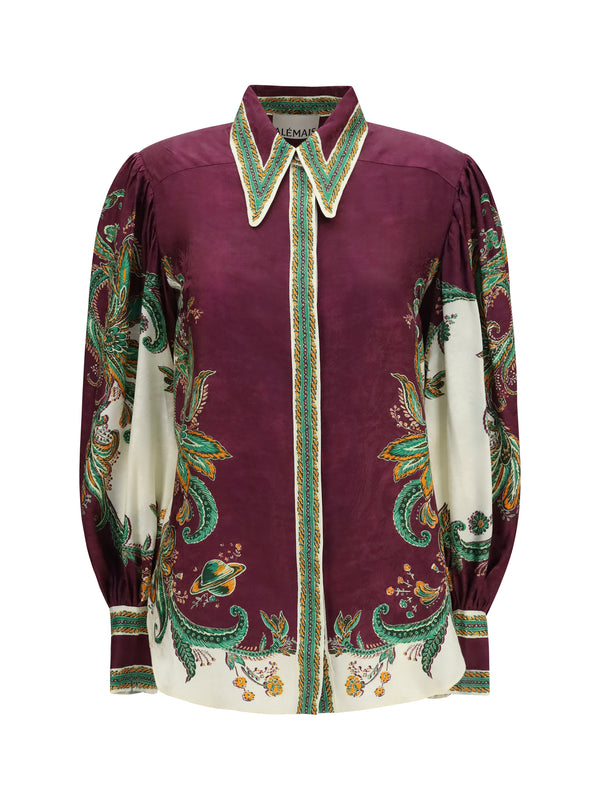 Alemais 52% viscose; 48% silk shirt in purple
