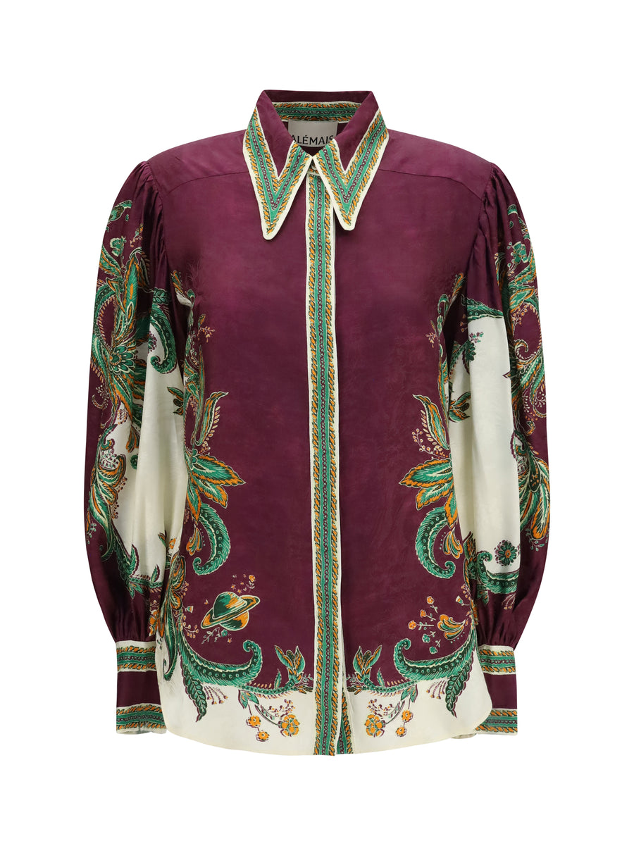 Alemais 52% viscose; 48% silk shirt in purple