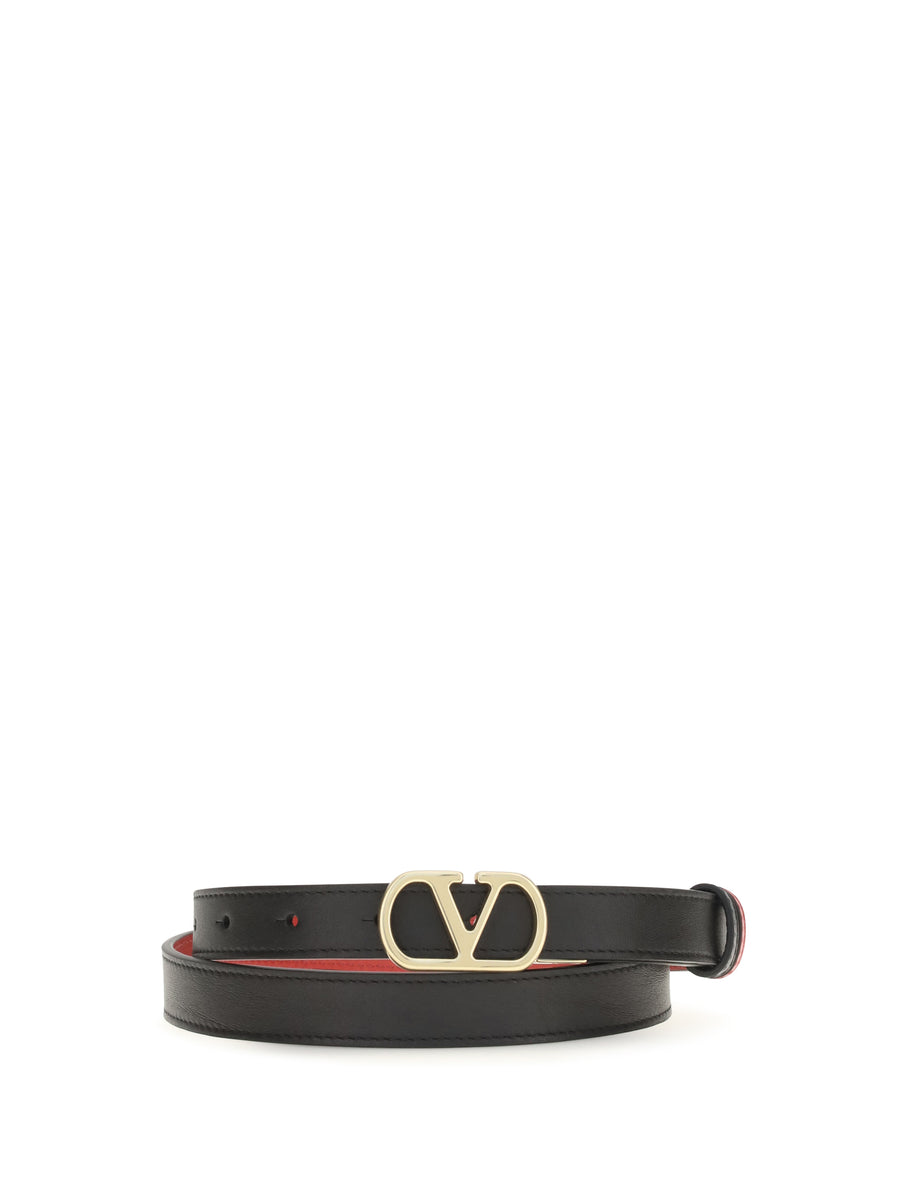 Valentino Garavani 100% calf leather (Bos taurus) belt in black