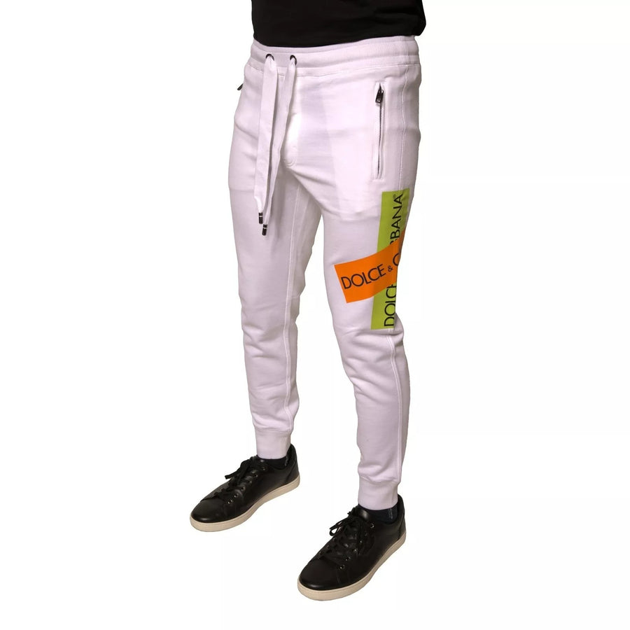 Dolce & Gabbana 100% Cotton joggers in white