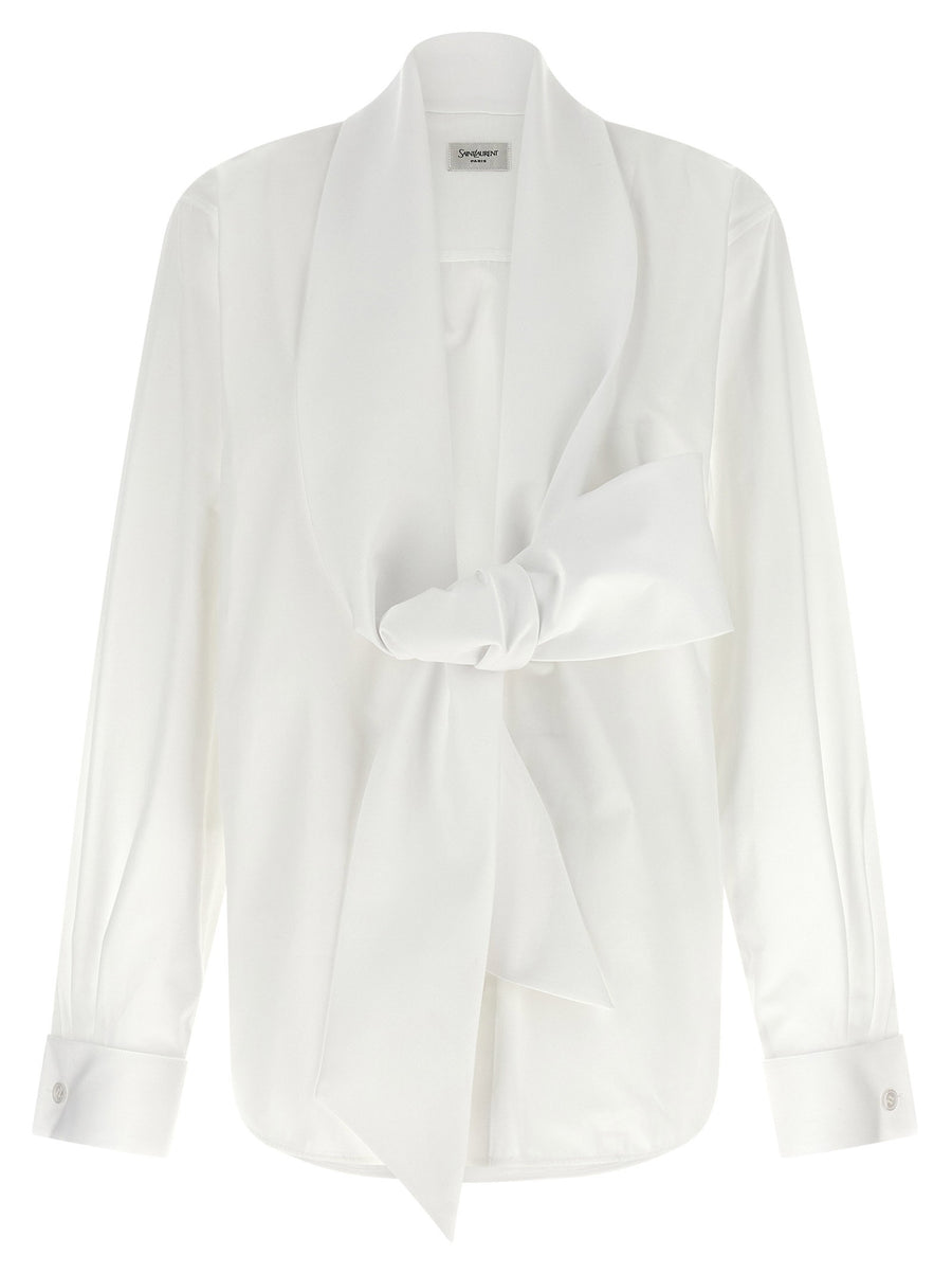 Saint Laurent Lavallière Shirt — white