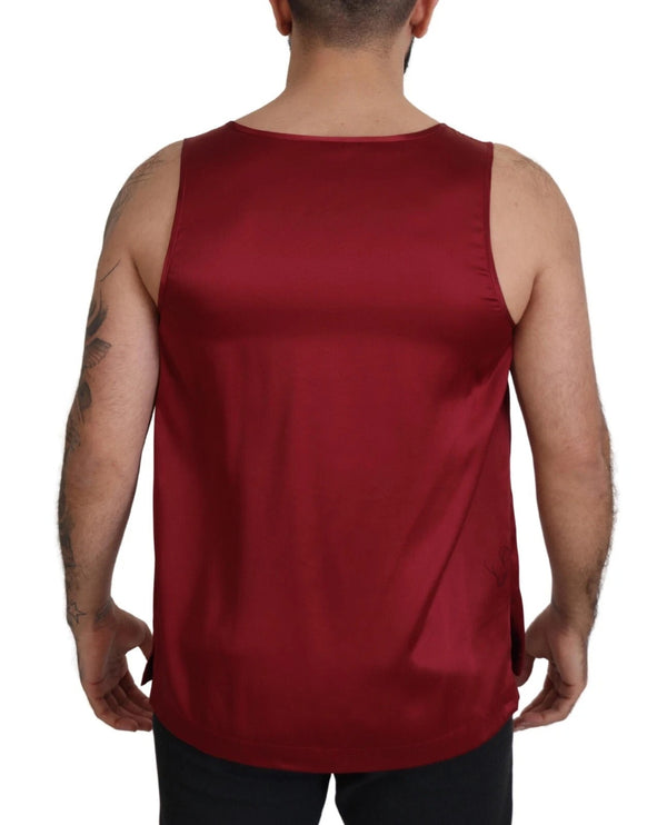 Dolce & Gabbana 100% Silk tank top in red