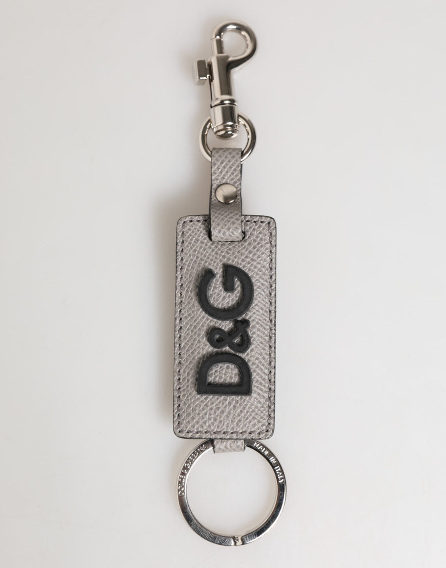 Dolce & Gabbana 100% Calf Leather key case in gray