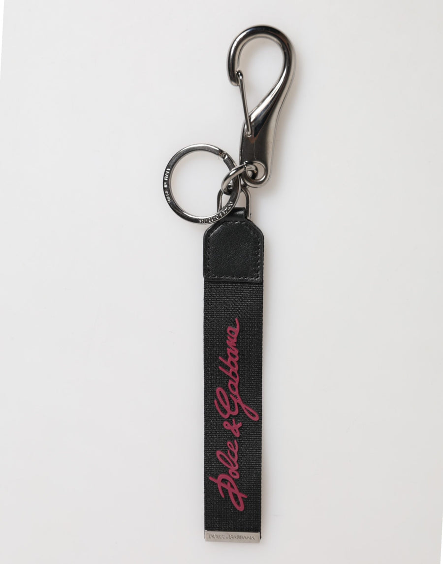 Dolce & Gabbana 80% Polyester key case in black