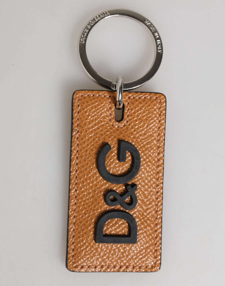 Dolce & Gabbana 100% Calf Leather key case in brown