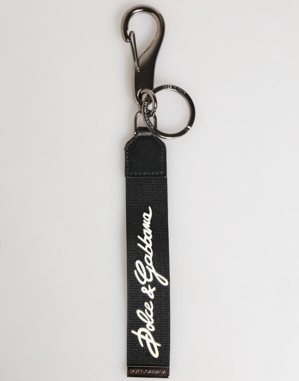 Dolce & Gabbana 80% Polyester key case in black