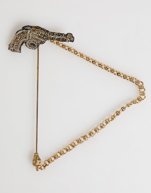 Dolce & Gabbana 50% Real Brass brooch in gold