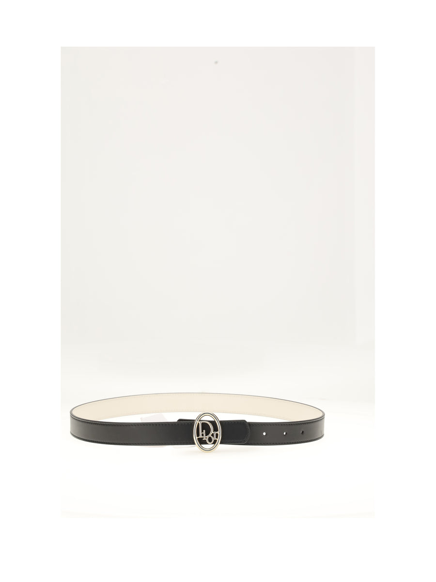 Belt Oblique Black-Multicolour Calf Leather Black/multicolour (bos Taurus)