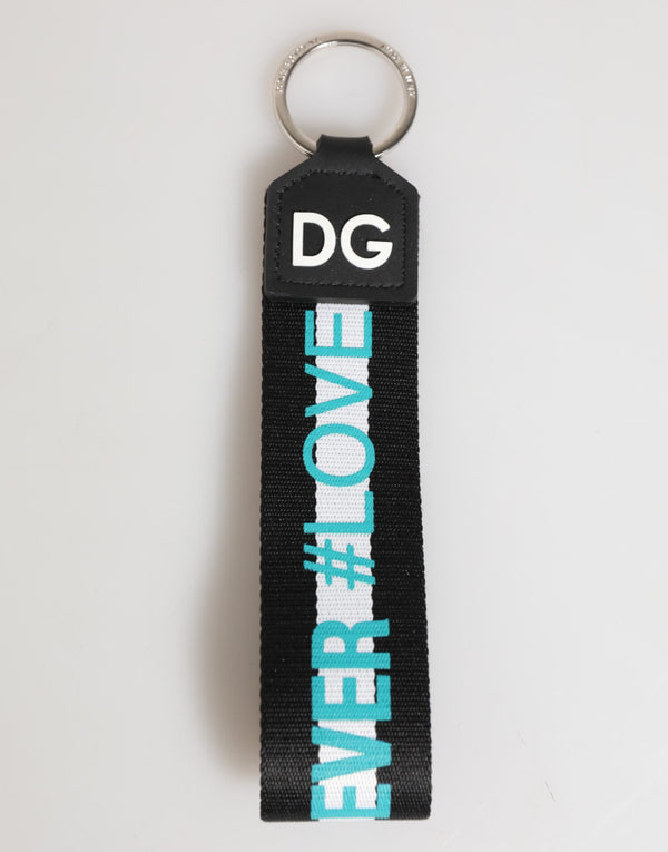 Dolce & Gabbana 90% Polyester 10% PVC key case in black