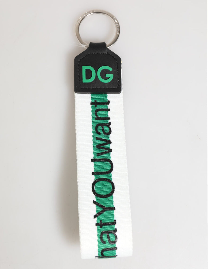 Dolce & Gabbana 90% Polyester key case in green