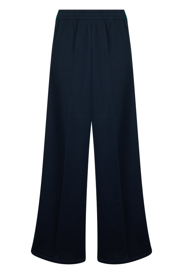 Wide-Leg Trousers Blue Japan Cotton