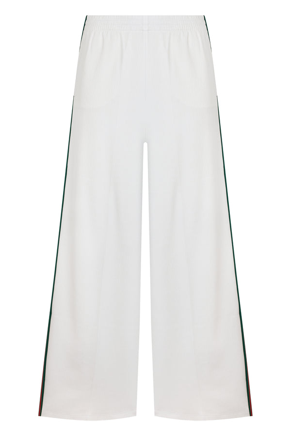 Track Pants White Cotton