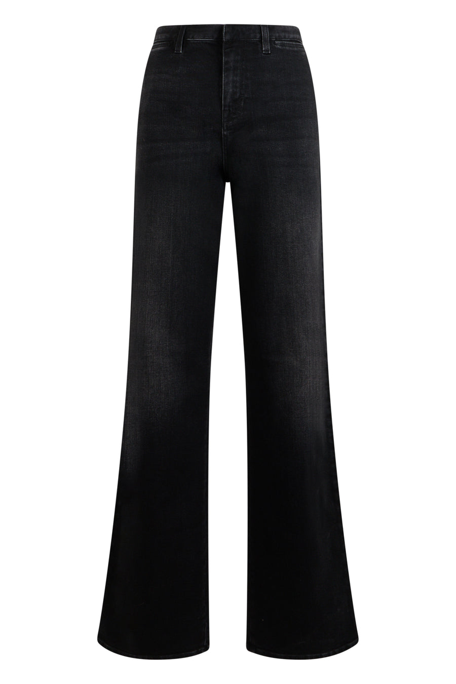 Jeans High-Waist Flared Black Cotton