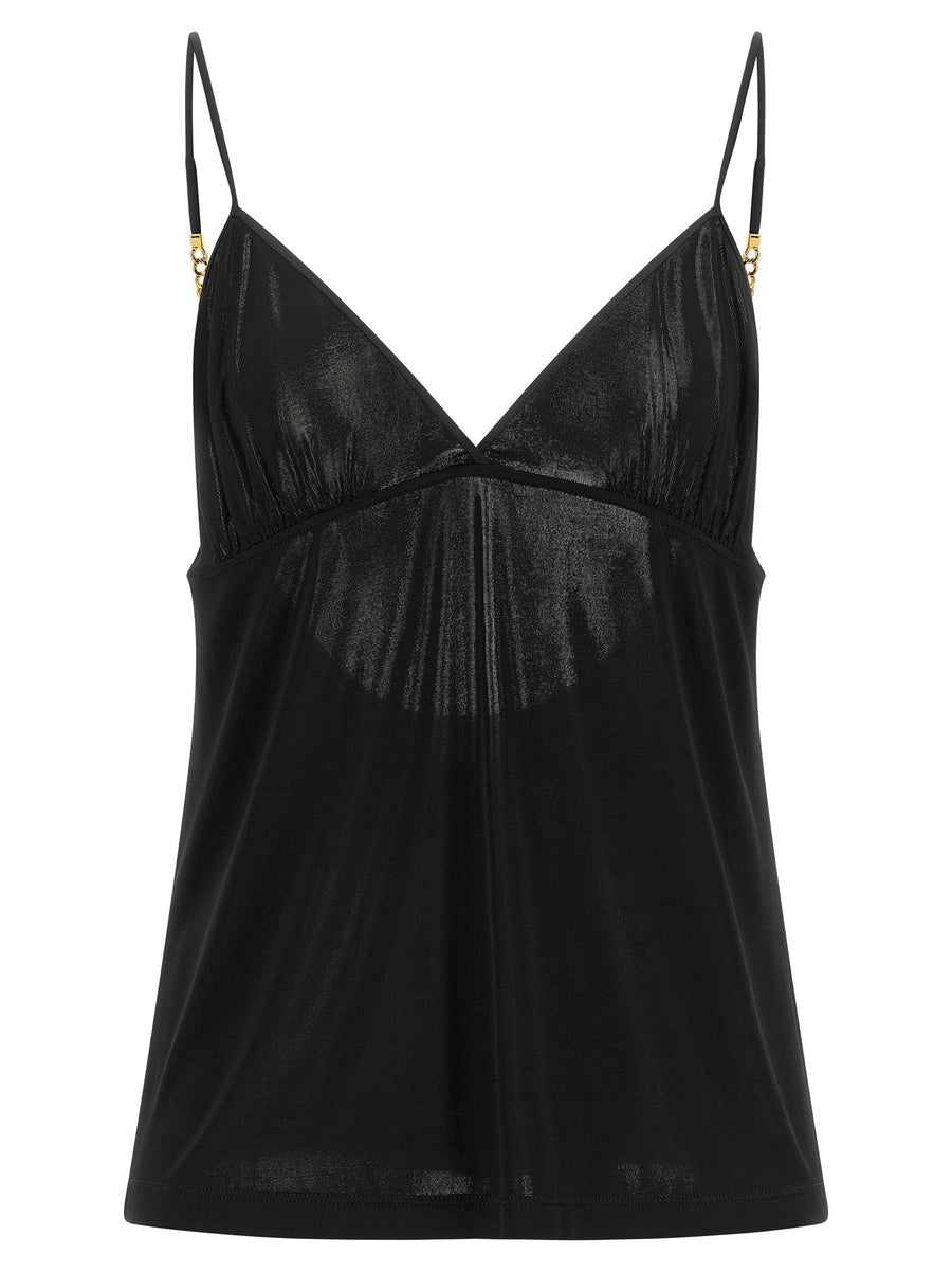 Saint Laurent Cassandre Chain Tank Top — Black