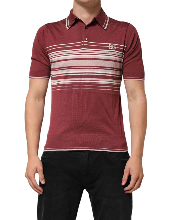 Dolce & Gabbana 80% Cotton polo in red