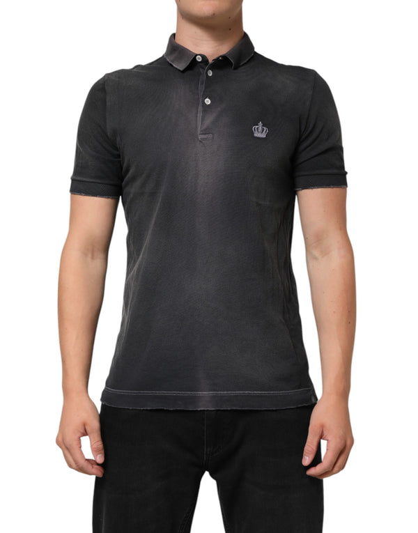 Dolce & Gabbana 100% Cotton polo in gray