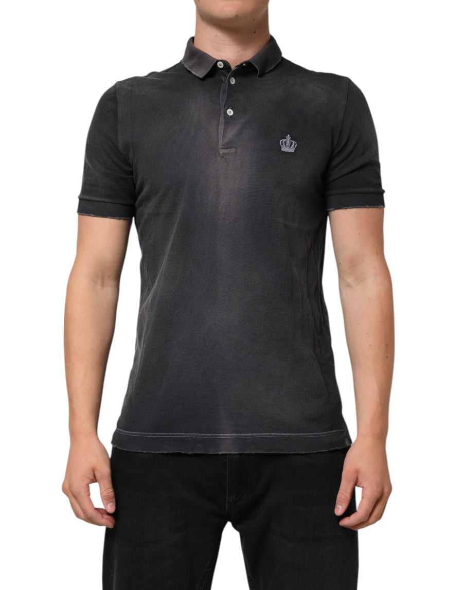 Dolce & Gabbana 100% Cotton polo in gray