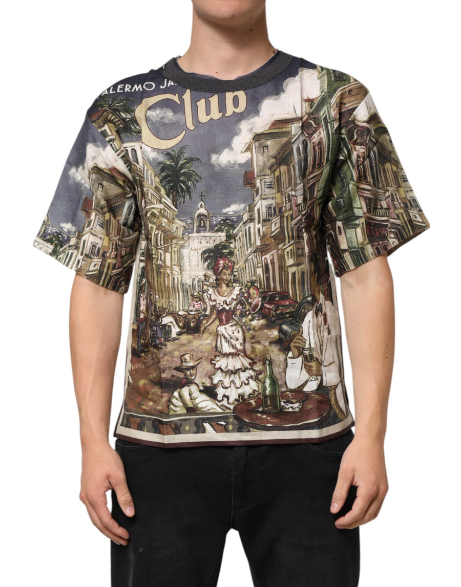 Dolce & Gabbana 100% Linen t-shirt in multicolor