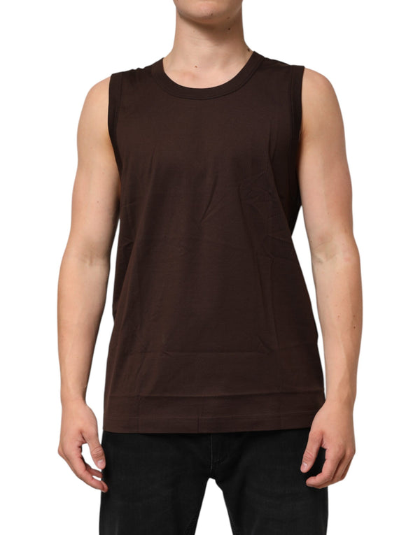 Dolce & Gabbana 100% Cotton tank top in brown