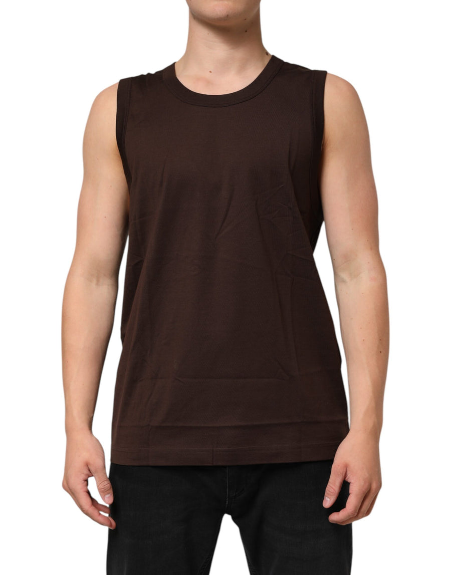 Dolce & Gabbana 100% Cotton tank top in brown