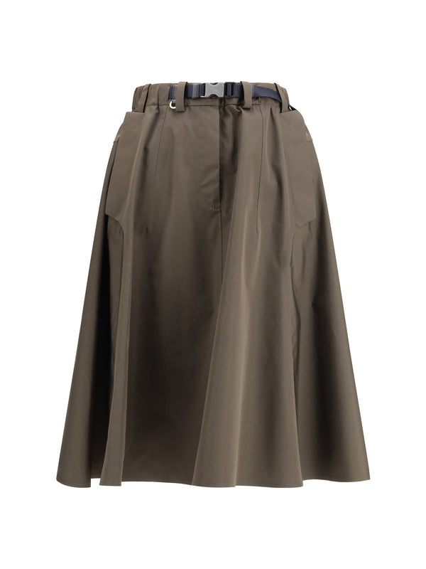Prada 65% recycled polyester skirt in green