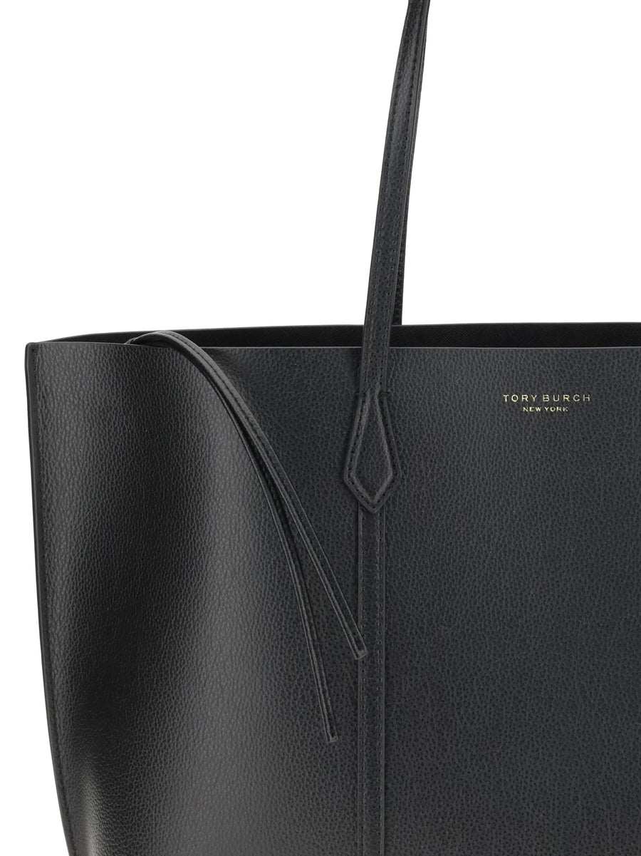 Leather Tote Bag Perry Black Calf Handbags