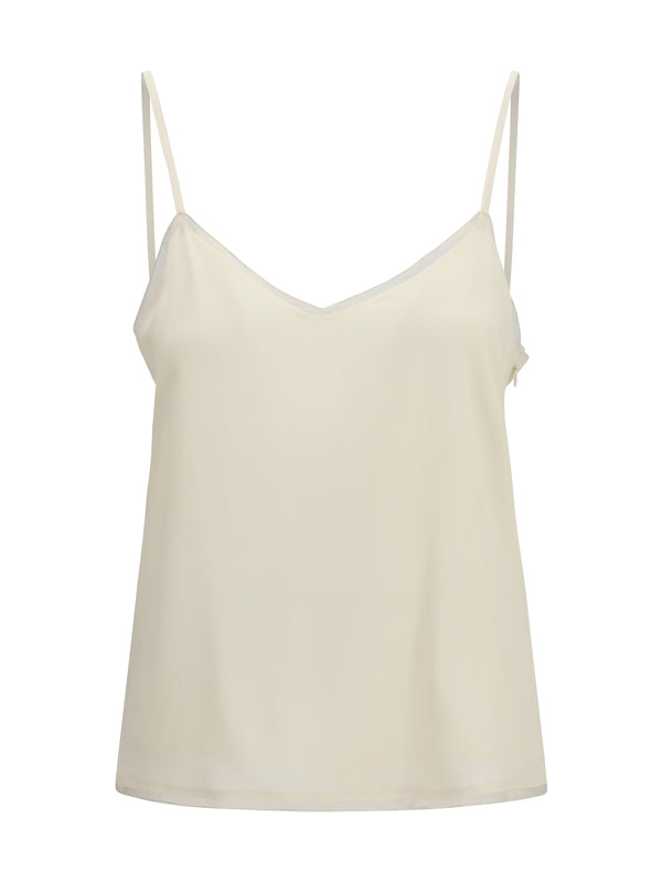Fabiana Filippi 68% Acetate; 32% Silk tank top in beige