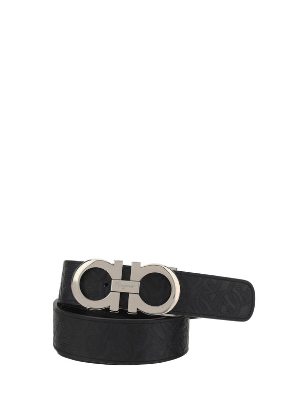 Ferragamo 100% calf leather belt in black