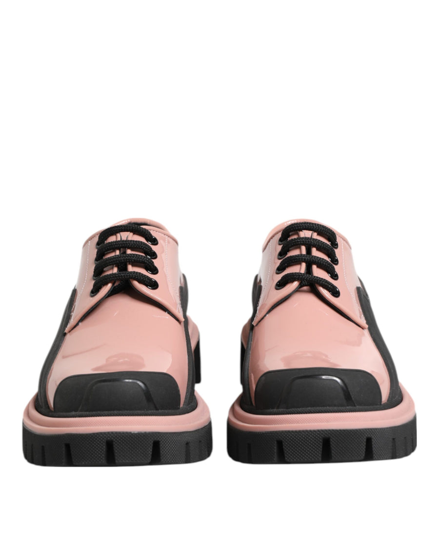 Dolce & Gabbana 100% Calf Patent Leather derby in pink
