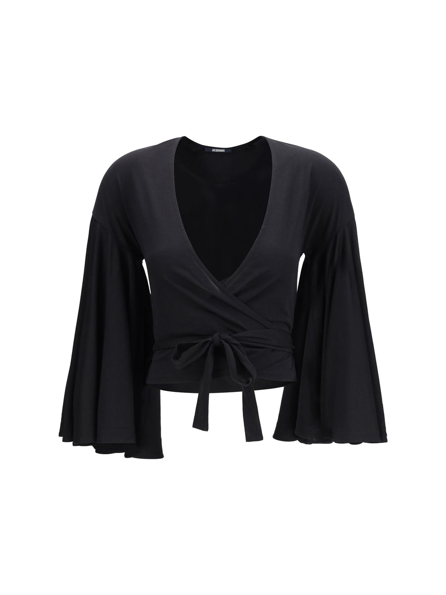 Jacquemus 100% COTTON blouse in black