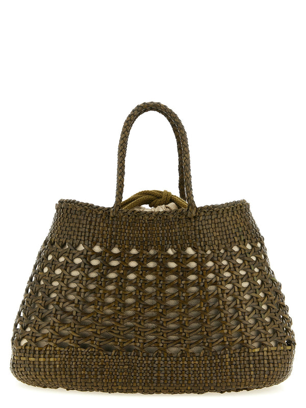 Dragon Diffusion Hand-woven buffalo leather handbag in olive