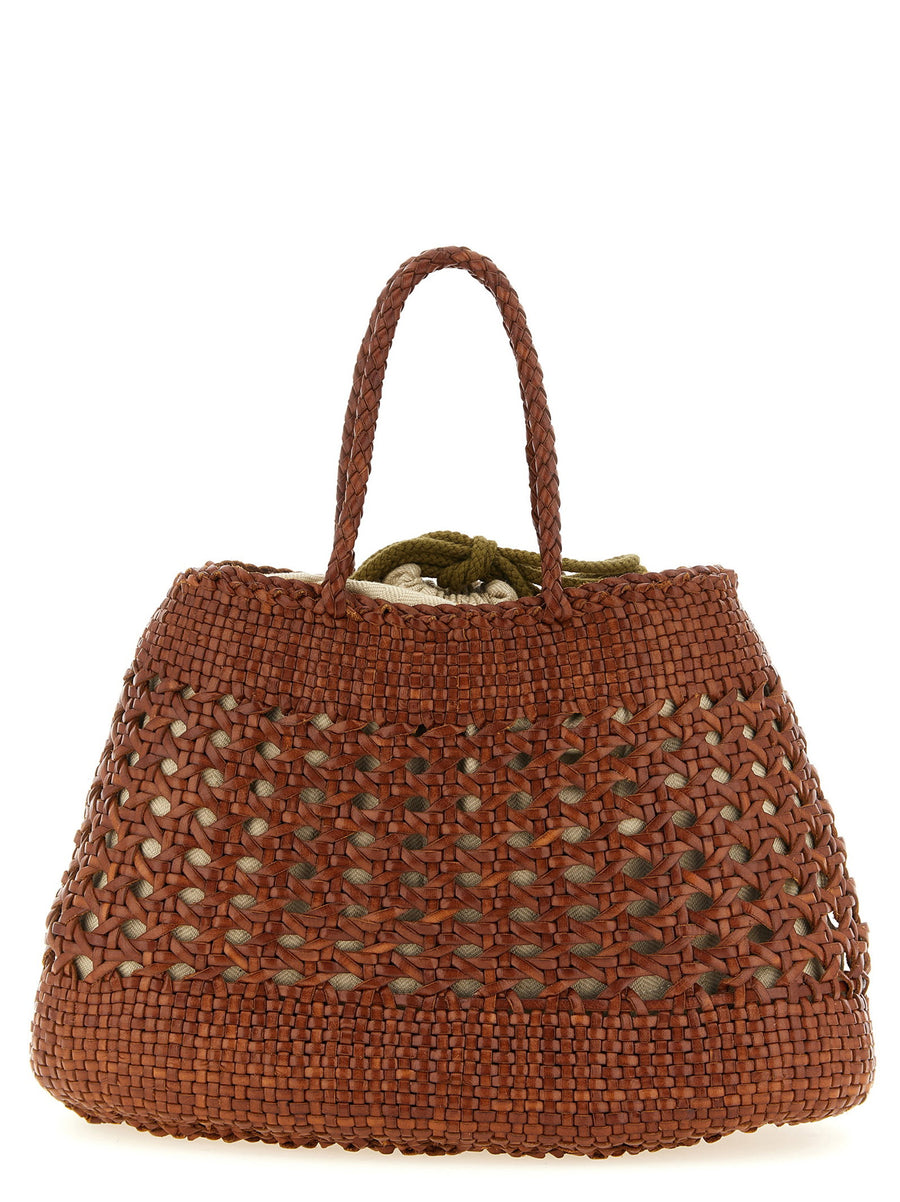 Dragon Diffusion Hand-woven buffalo leather handbag in rust