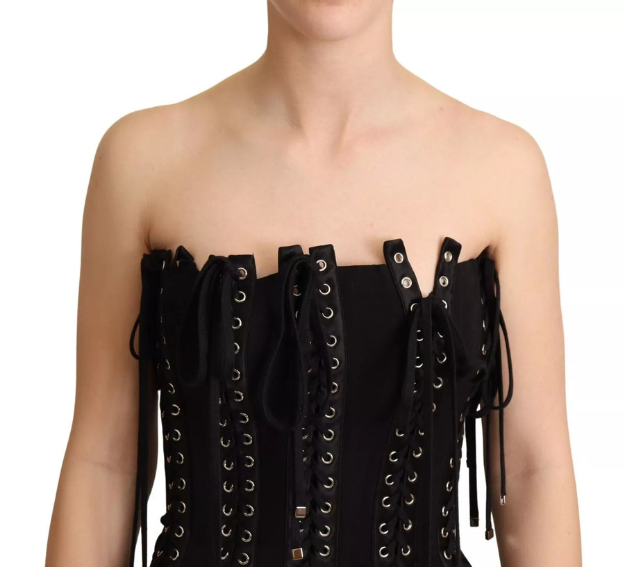 Dolce & Gabbana 92% Silk dress in black