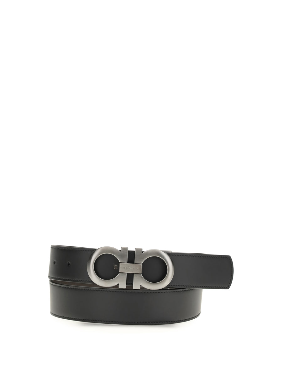 Ferragamo 100% calf leather belt in black