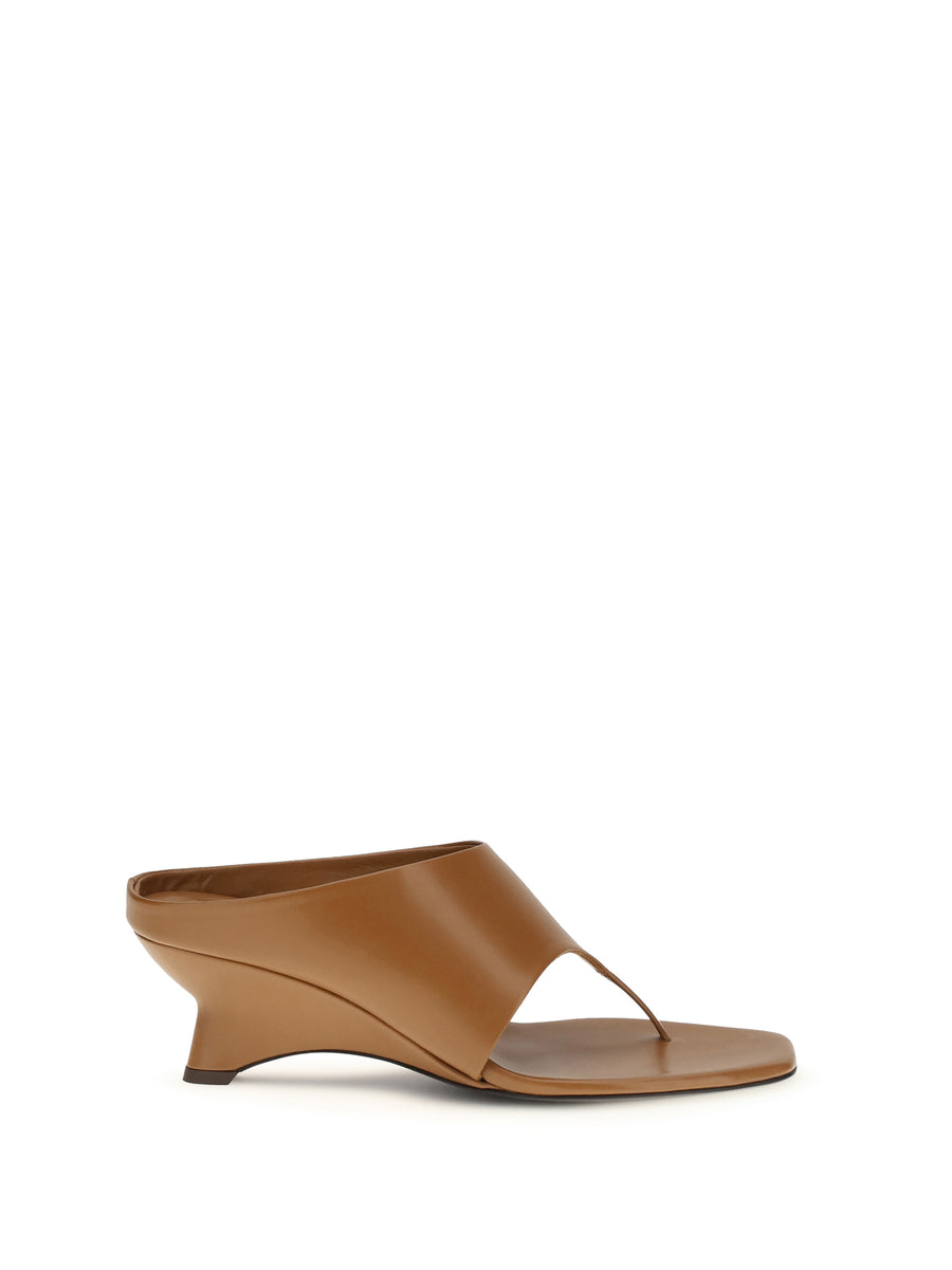 Khaite 100% Calf Leather Bos Taurus sandals in beige