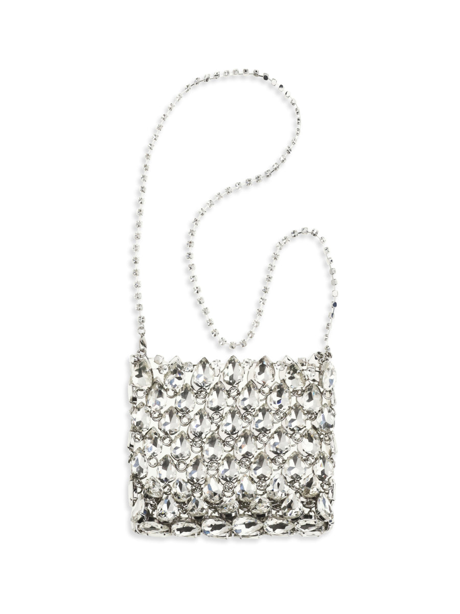 Self-Portrait 100% Polyester shoulder bag in silver