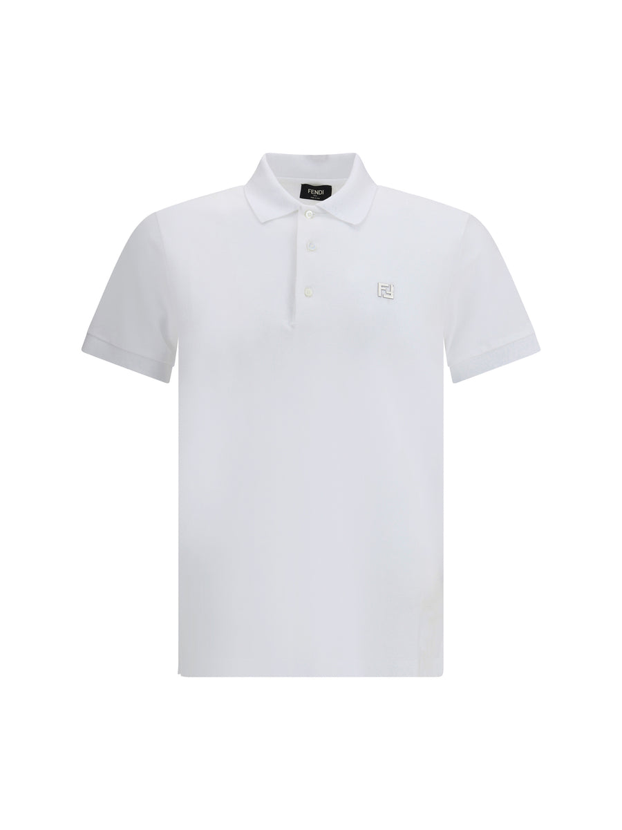 Fendi 100% Cotton polo in white